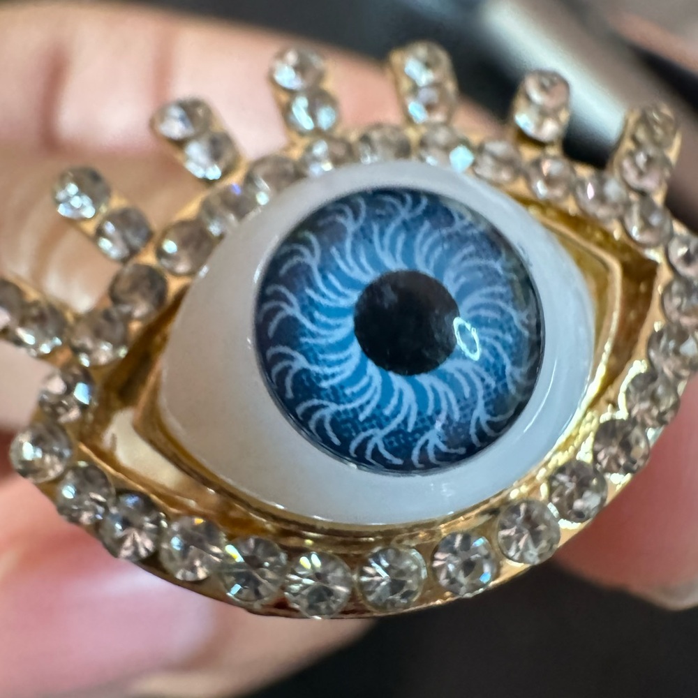 Gold bling Eye ring